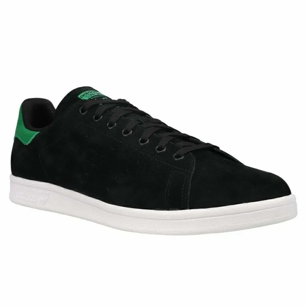 NEW adidas Stan Smith Adv Black Suede Green Trim Mens 7, Womens 8 US 40 EUR